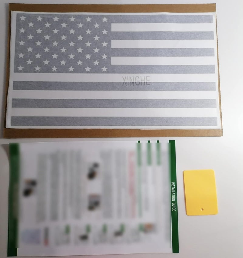 xinghe for Dodge Ram 2009-2024 Rear Middle Window American Flag Decals, Matte Black USA Flag Decals, for 2023 Ram 1500 Accessories, Back Window Stickers for Trucks - Image 5